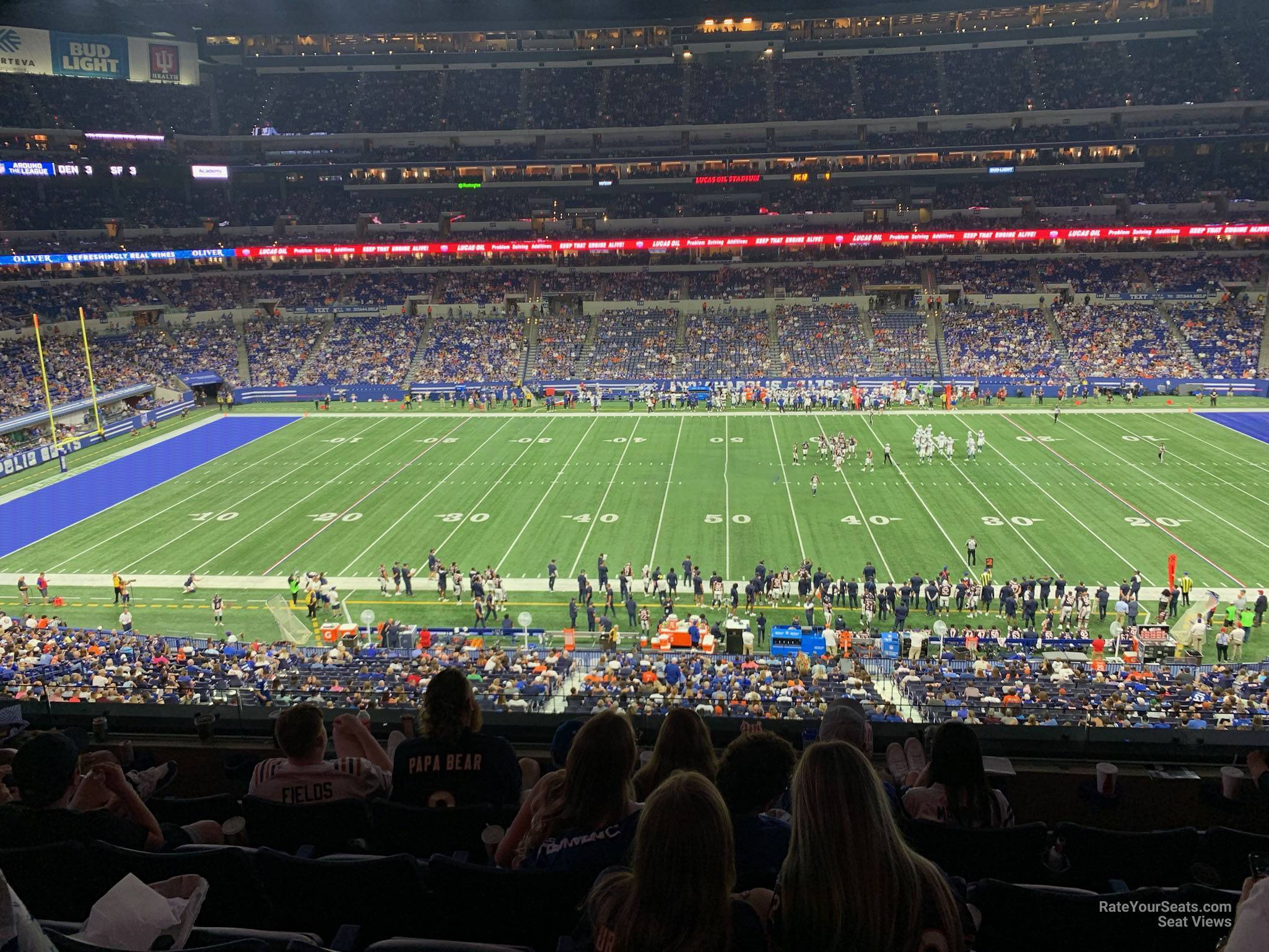 section 313, row last (2) seat view  for football - lucas oil stadium